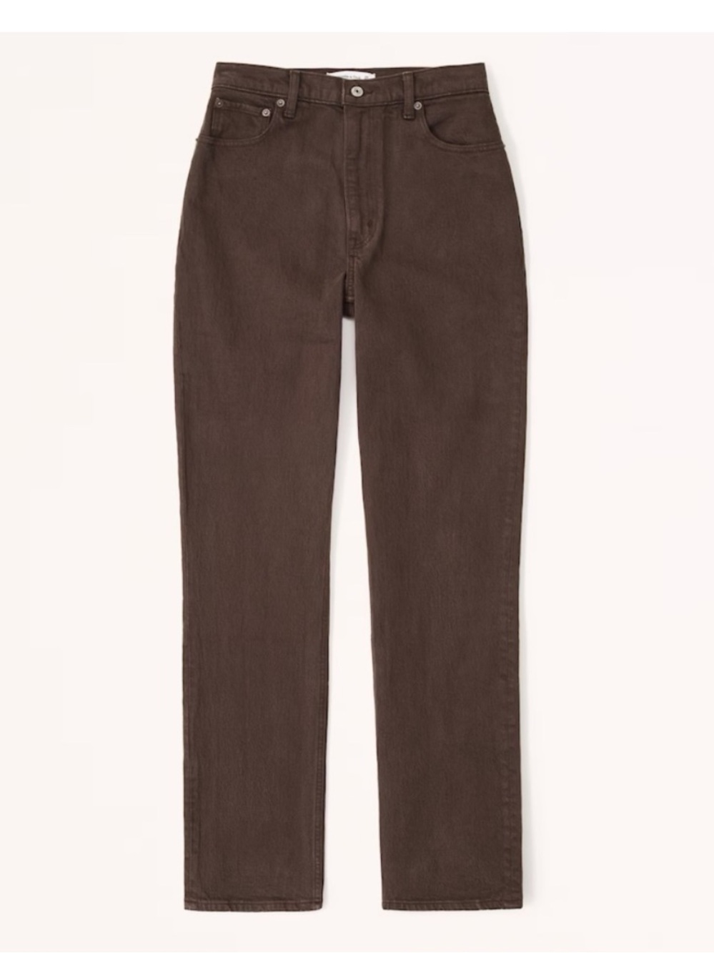 Abercrombie Ultra High Rise 90s Straight Jean Brown Denim